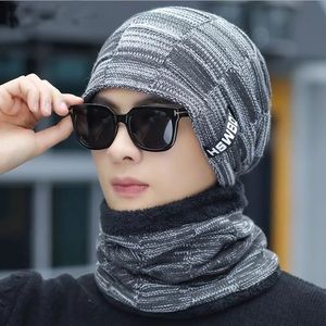 Men’s winter beanie sets with scarf